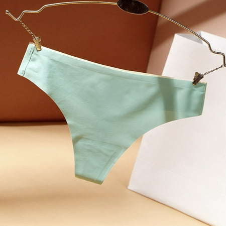

qazqa womens thong ice silk quick dry seamless yoga thong mint green xl