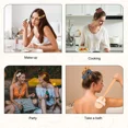 thumbnail image 4 of 12Pcs Flat Hair Clips Flower Claw Clips For Thick Thin Hair French Hair Barrette, 4 of 6