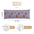 thumbnail image 2 of Naloa Starfish Navy Blue Stripe Super Soft 20x60 Body Pillow Case,Long Side Hidden Zipper（PILLOWS ARE NOT INCLUDED）, 2 of 6