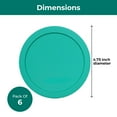 thumbnail image 3 of Wood Grip Lids for Pyrex and Anchor Round Glass Containers - 2-Cups, Green-6 Pack, 3 of 6