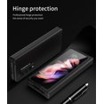 thumbnail image 6 of Techcircle Samsung Galaxy Z Fold 3 5G Case with Tempered Glass Screen Protector, Shockproof Anti-Scratch Hybrid Kickstand Full Protective Cover, Black, 6 of 8