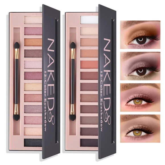 Paleta de Sombras BKPPLZP 12 Colores Nude Mate y Brillantes