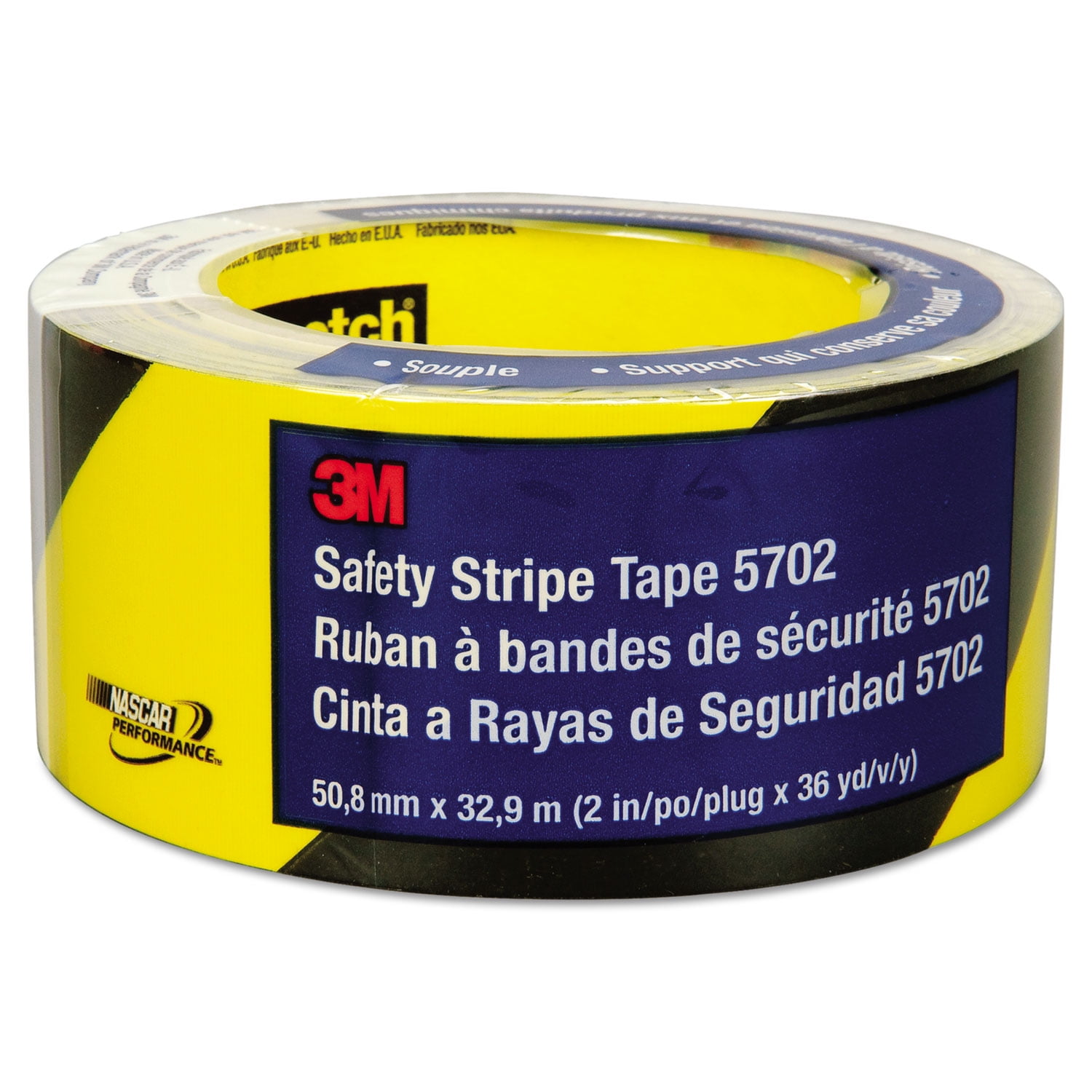3m/commercial Tape Div. Caution Stripe Tape, 2w X 108 Ft Roll