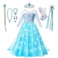 thumbnail image 5 of Disney-vestido de princesa Elsa y Anna para niños, disfraz de Frozen Rapunzel, para fiesta de cumpleaños, de 2 a 10 años, 2024, 5 of 5