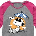 thumbnail image 3 of Peanuts - Snoopy Beach Day - Toddler And Youth Girls Raglan Graphic T-Shirt, 3 of 5