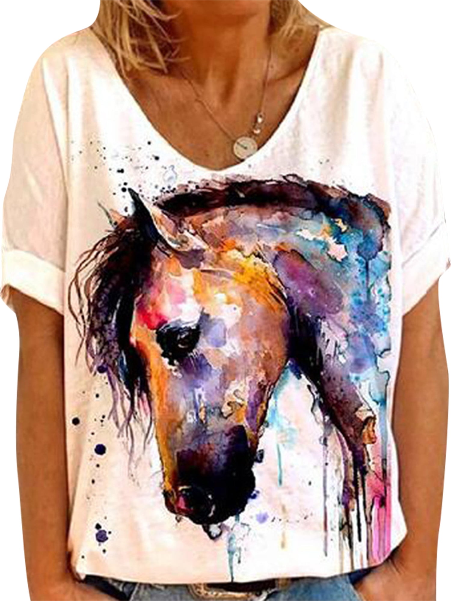 Horse print t shirt Clearance