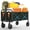 Green, variant on Goldensoil Foldable Utility Wagon - 380lb Capacity with All-Terrain Wheels & Adjustable Handle,Red