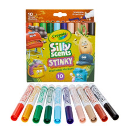 Crayola Silly Scents Stinky 10 Count Broad Line Markers