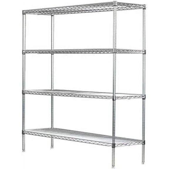 18" Deep x 54" Wide x 96" High 4 Tier Gray Starter Shelving Unit