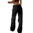 thumbnail image 3 of LilyLLL Womens Low Rise Combat Cargo Pants Militarty Wide Leg Flared Trousers, 3 of 4