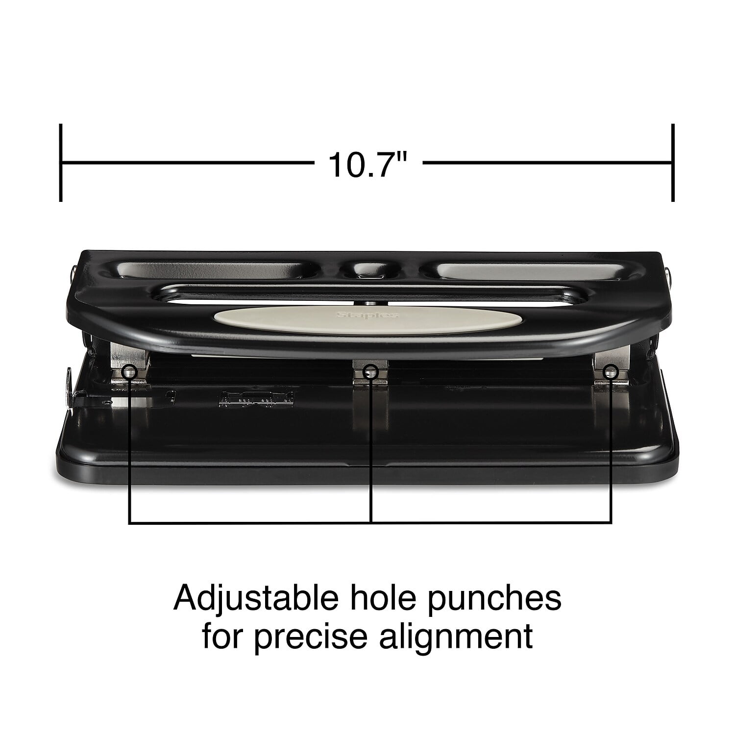 Basics 3-Hole Punch, 30 Sheet Capacity - Black