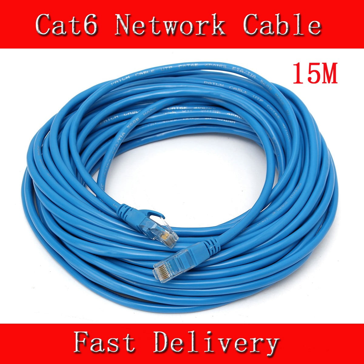 15M/50ft Cat6 Patch Cord Cable 500mhz Network LAN