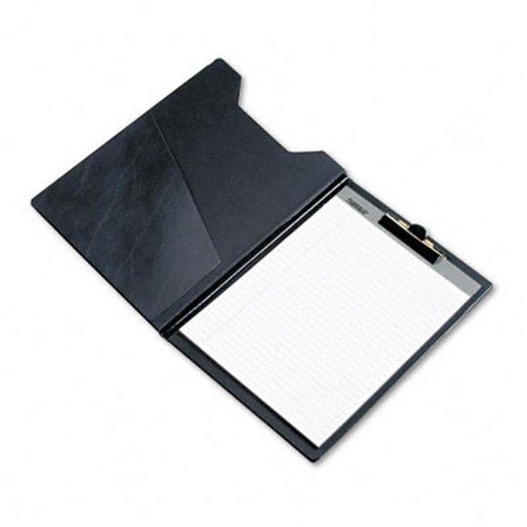 Samsill 71410 Pad Holder Heavyweight Sealed Vinyl Brass Clip Inside Front Pocket Black