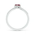 thumbnail image 2 of ANGARA Natural Two Stone Ruby Bypass Ring with Diamond Accents in 14K White Gold for Women (Size-3mm) | July Birthstone, Birthday, Anniversary, Jewelry Gift for Women | Natural Ruby Ring, 2 of 7