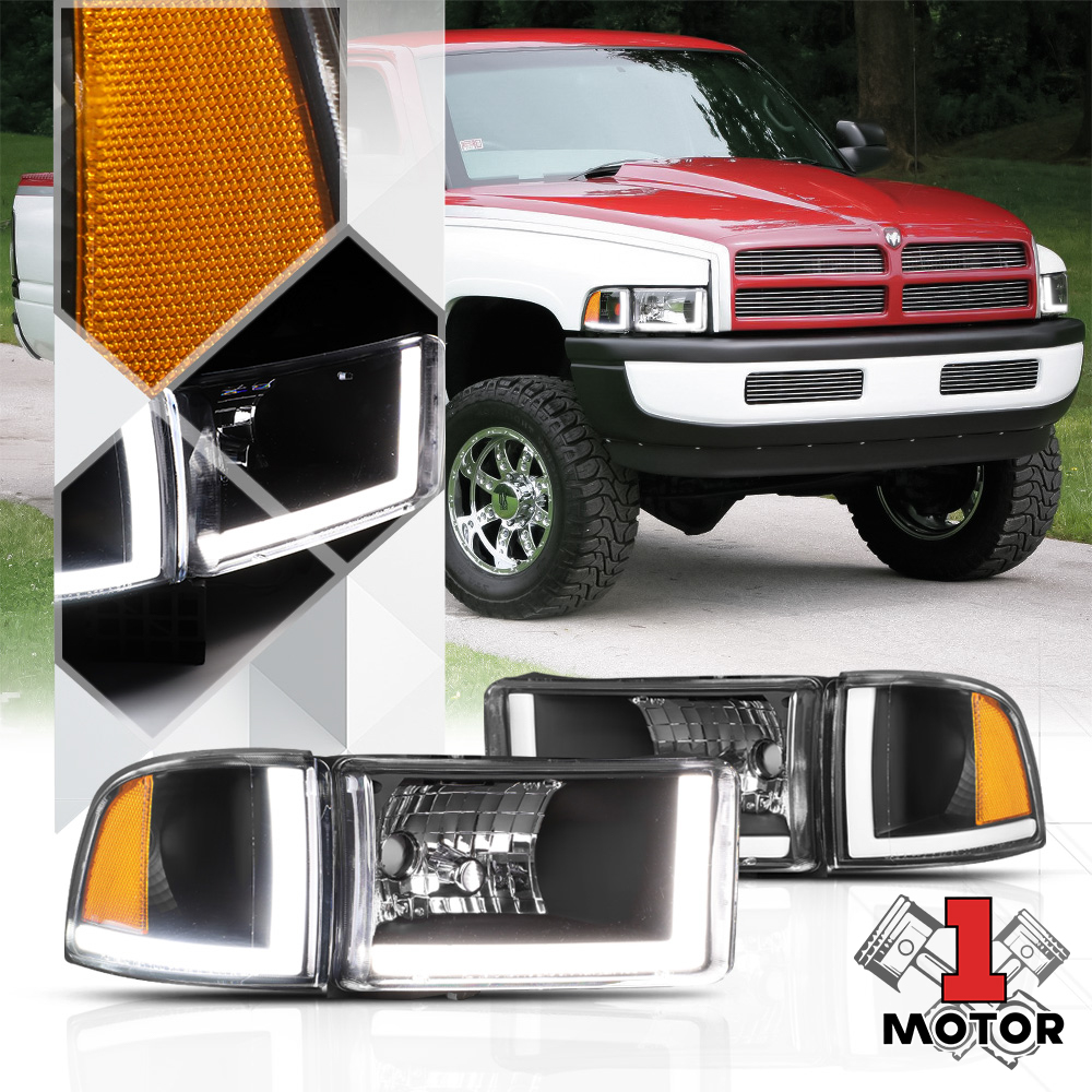 94-01 DODGE RAM HEADLIGHTS CLEAR CORNER LIGHTS 00 99
