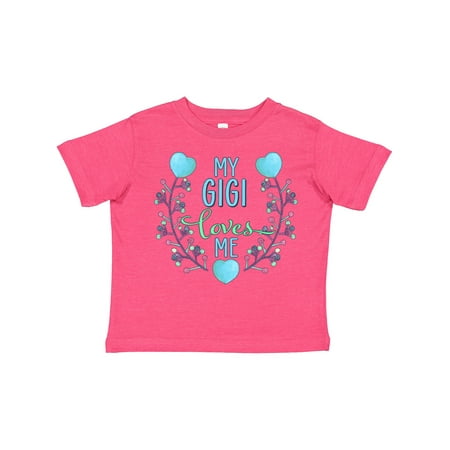 

Inktastic My Gigi Loves Me- Painted Flowers and Hearts Gift Toddler Boy or Toddler Girl T-Shirt