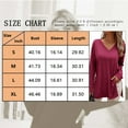 thumbnail image 3 of SHIBEVER Women Long Sleeve Tops T Shirts Casual Loose Fit Tunic Tops Cute Side Slit Top Casual V Neck Tops Winered M, 3 of 3