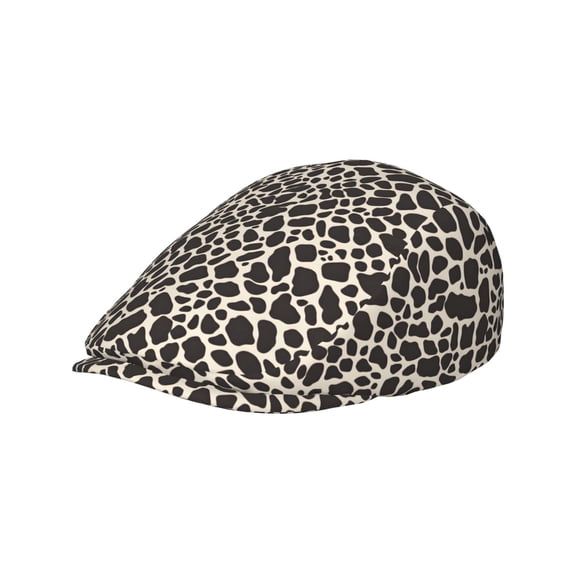 Men'S And Women'S Forward Hats Fit To The Head With An Adjustable Curved Brim Design With A Sweat-Absorbing Band Around The Inside Leopard Print Pattern White And Black_4