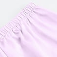 thumbnail image 4 of Zpanxa Girls Matching Sets Summer Solid Color Thin Home Clothing with Ruffle Short Sleeve Round Neck Blouses 6-7 Years, 4 of 7
