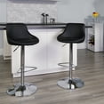 thumbnail image 2 of Flash Furniture Dale Contemporary Black Vinyl Bucket Seat Adjustable Height Barstool with Chrome Base, 2 of 6