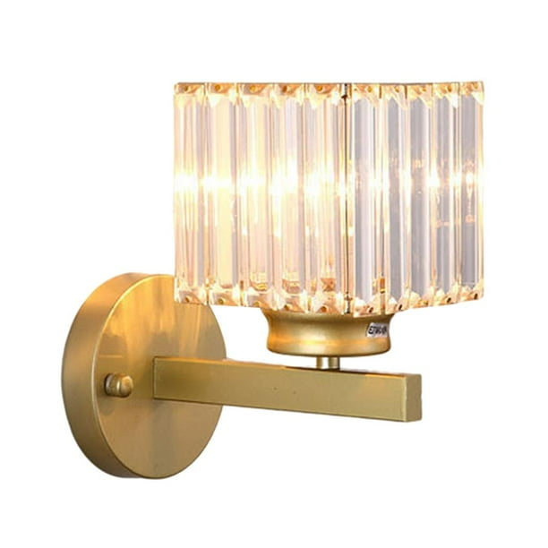 Lámpara de pared Gloria Nórdica E27 LED Hierro Forjado Cristal Cuadrado