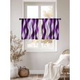 thumbnail image 3 of Purple Gradient Line Sheer Curtains 54 Inches Long 2 Panels Abstract Twist Light Filtering Semi Sheer Window Curtains Drapes for Bedroom Living Room 52"x54", 3 of 7