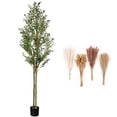 thumbnail image 6 of Tall Faux Olive Tree 7ft - Realistic Tall Silk Olive Trees Artificial Indoor Decor - Potted Fake Olive Tree with Branches and Fruits - Artificial Olive Trees for Home Office Decor Indoor, 6 of 6