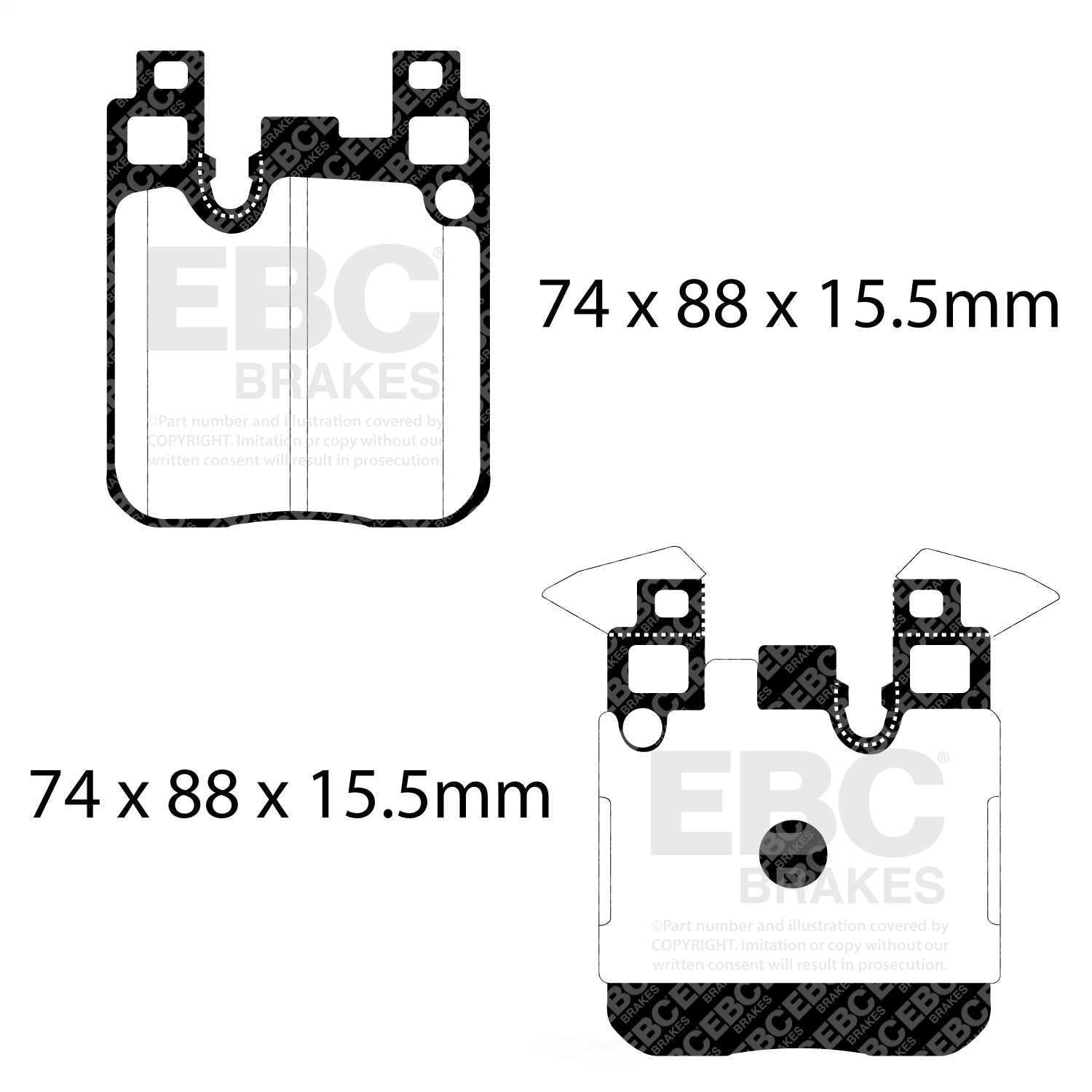 EBC Brakes Redstuff Premium Fast Street Pad For All Engine Sizes Fits select: 2012-2018 BMW 328, 2019 BMW 330I