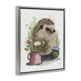 thumbnail image 3 of Stupell Industries French Country Hedgehog with Garden Plants Gray Floating Frame Canvas Art, 25 x 31, by Fab Funky, 3 of 8