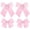 Pink, variant on 4 Pack Girls Hair Bow Clips - 2 Layer Lace & Grosgrain Hair Bows with Rhinestones | 3.5 Inch Non-Slip  Clips Hair Accessories for Braids, Pigtails, Halloween, Thanksgiving, Fall (Orange)