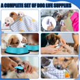 thumbnail image 6 of 50 Pcs Puppy Supplies Starter Kit for Small Dogs Puppy Essentials Includes Leash, Bowls, Teeth Brushes, Water Bottle, and More Accessories for Dogs Pet Day Welcome Gift(Blue), 6 of 13