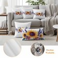thumbnail image 6 of Sunflower Lavender Pillow Covers 2 Pack Spring Yellow Floral Pillowcase Waterproof Outdoor Throw Pillow Cover for Patio Garden Square Cushion 26”x26”, 6 of 9
