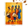 thumbnail image 3 of African Drumming Tribal Figures Canvas Print, Perfect for Living Room, Office, Hallway, Dining Room, 3 of 8