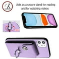 thumbnail image 3 of Allytech Wallet Case for Apple iPhone 11 Pro Max with Ring Holder Stand,Vintage Premium PU Leather 8 Cards Slots Shockproof Bumper Anti-Scratch Magnetic Closure Case Cover for iPhone 11 Pro Max,Purple, 3 of 6
