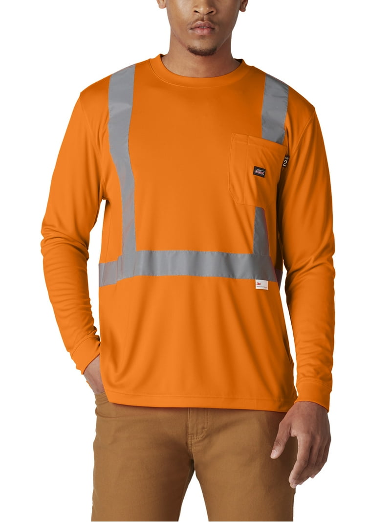 C.E シーイー MD fullVISIBILITY LONG SLEEVE T Genuine Dickies Men's Hi-Vis Long Sleeve Safety Tee with 3M