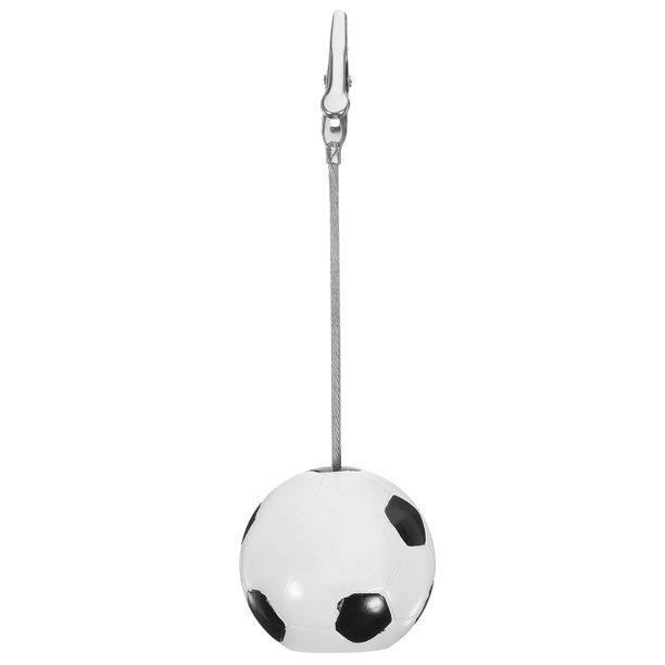 KAKOWELY Porta notas con base de balón de fútbol, soporte para notas con clip, soporte para fotos de escritorio