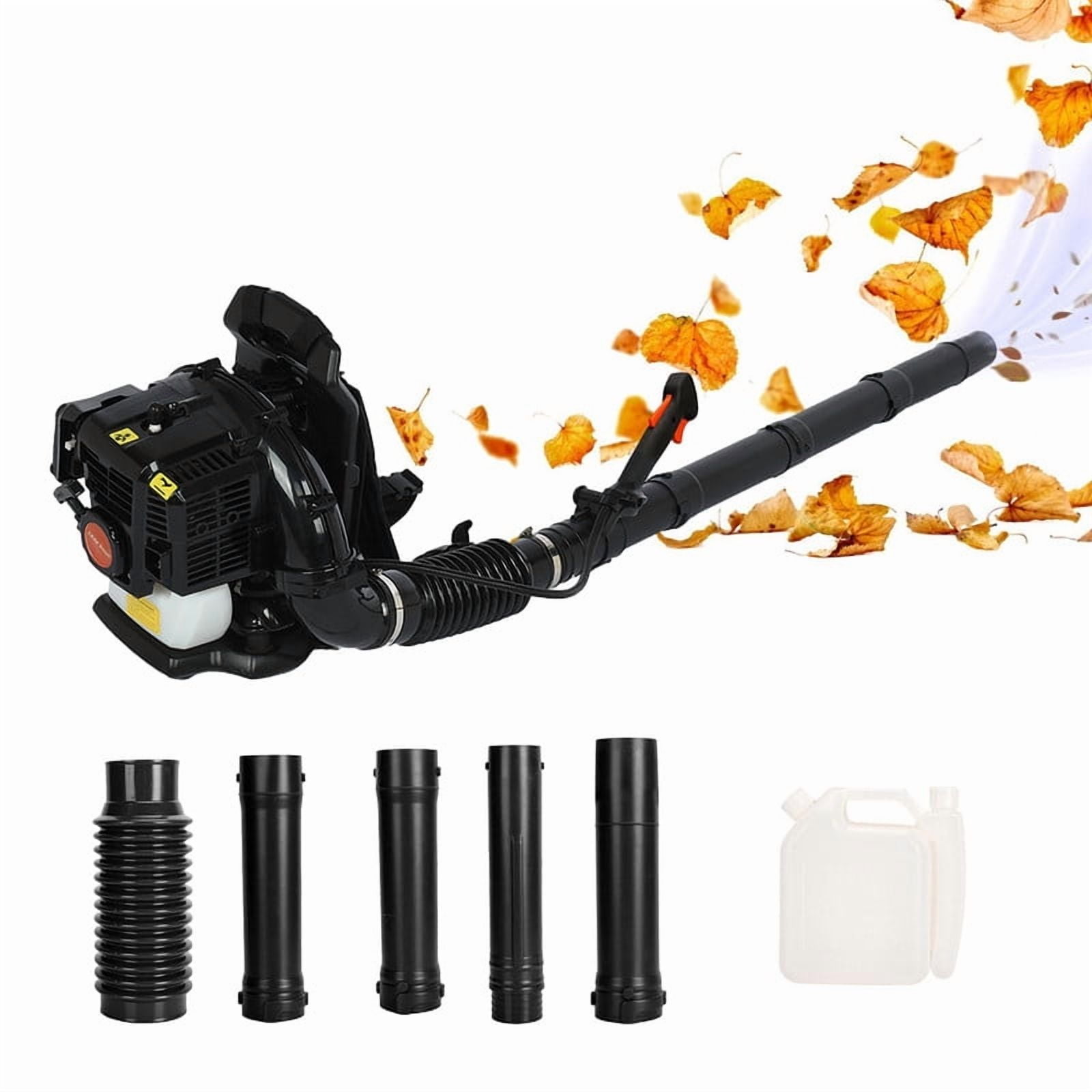 Backpack Leaf Blower, 52CC 2 Cycle Leaf Blower with Fuel Tank, 550 CFM Air Volume 200 MPH Speed, Ideal for Lawn Care, Leaf Cleaning, and Snow Removal