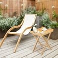 thumbnail image 2 of Costway Bamboo Lipped Snack Side Table Multi Functional Folding TV Tray for Sofa Bed, 2 of 10