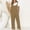 Khaki Jumpsuit for Women Summer, variant on Dyegold Jumpsuits for Women Casual, Womens Jumpsuits Summer Casual Buttons Pocket Bib Baggy Pocket Linen Cotton Square Neck Sleeveless Rompers Overalls