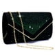 thumbnail image 1 of Bolso de noche Dasein Rhinestone de gamuza sintética para mujer, color verde, 1 of 6