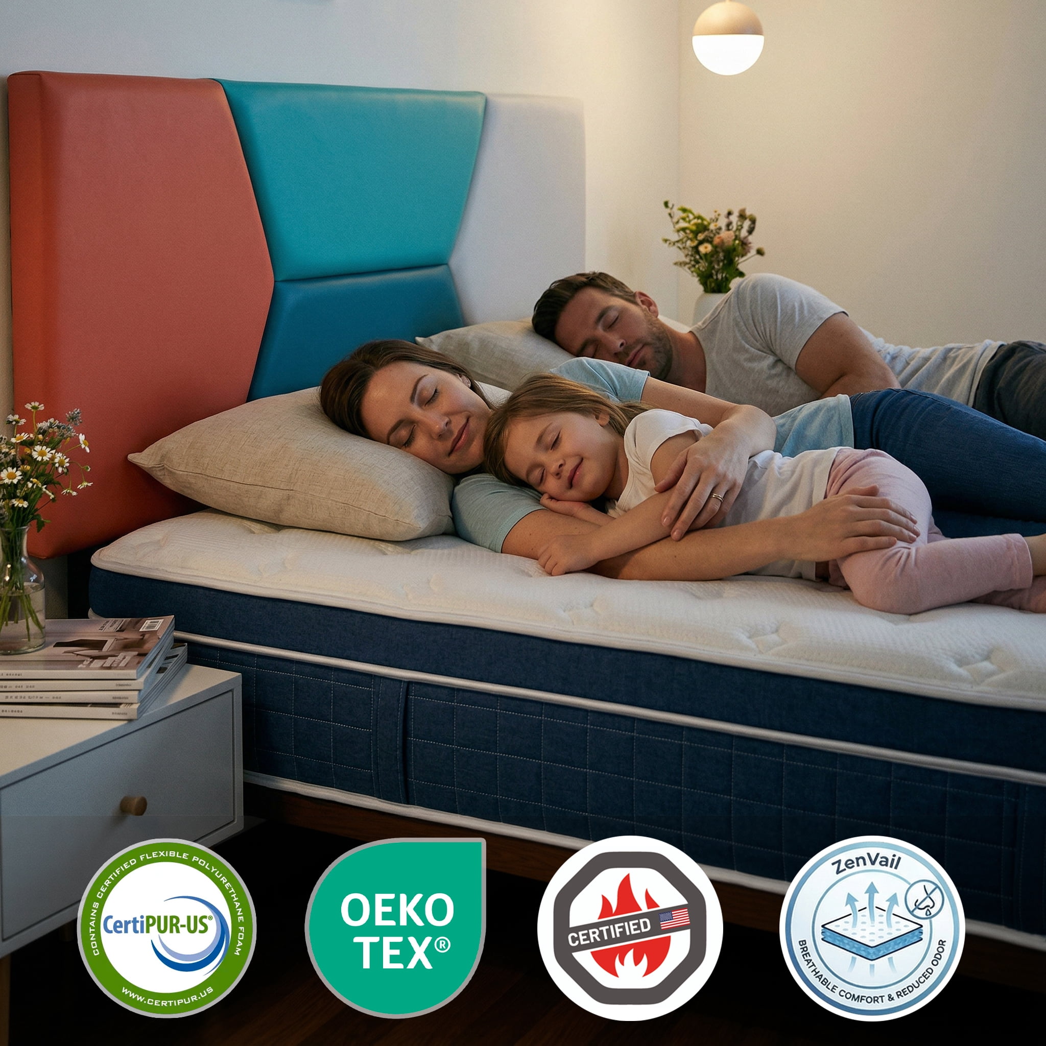 12" Twin Hybrid Mattress in a Box, Memory Foam and Pocket Springs, Medium Firm, Deep Sleep, Breathable, Back and Shoulder Pain Relief, Motion Isolation