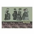 thumbnail image 1 of Victorian Cutting Board, Ladies Clothes Fashion History Dress Handbag Feather Gloves Floral Design Print, Decorative Tempered Glass Cutting and Serving Board, Small Size, Grey Rose, by Ambesonne, 1 of 1