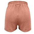 thumbnail image 4 of Babysbule Women Shorts Women Summer Drawstring Elastic Waist Casual Solid Shorts Short Pants, 4 of 5