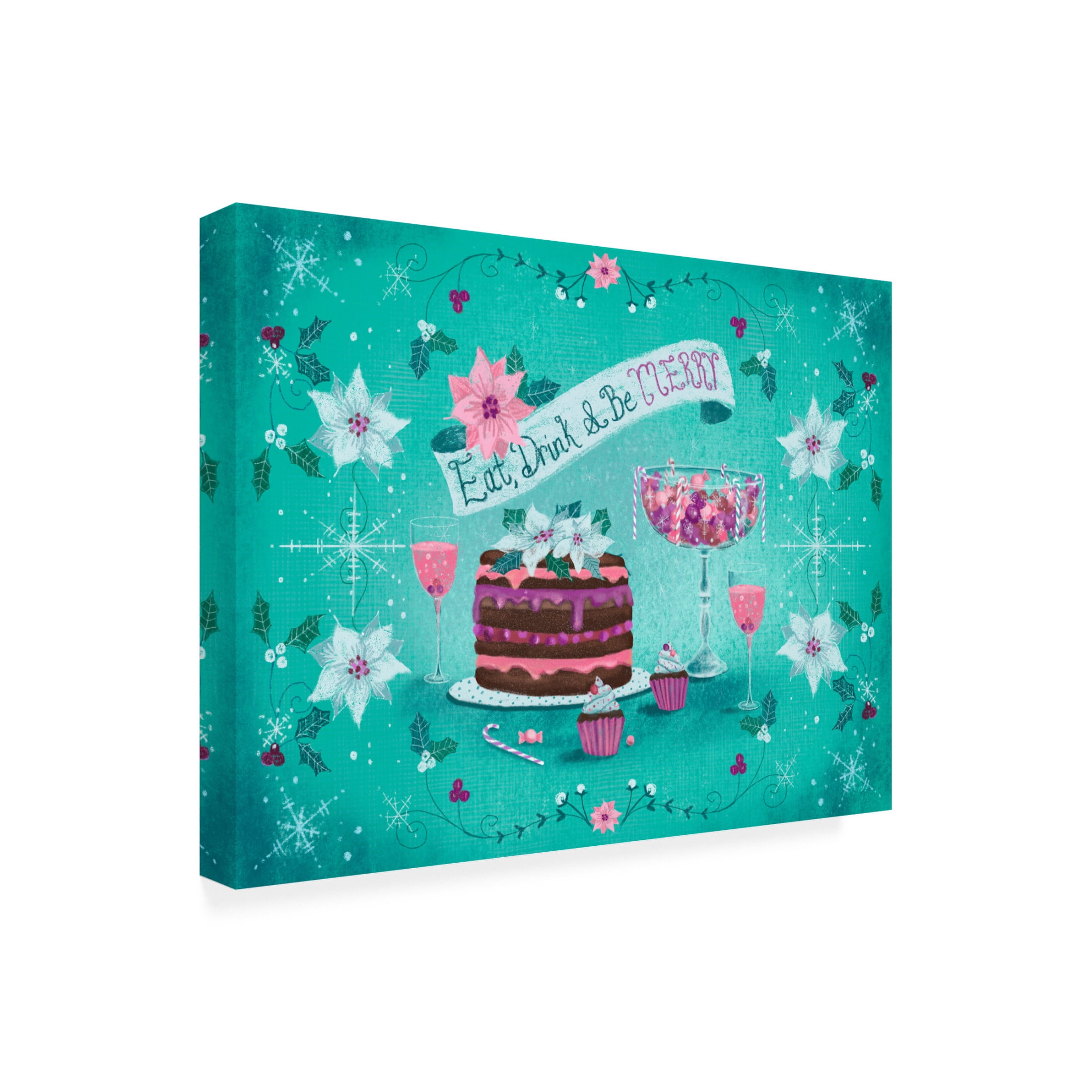 Canvas Wall Art - Christine Rotolo 'Holiday Treats 1' Wall Art for Living Room, Bedroom, or Office Décor by Trademark Fine Art - 19 x 14 Inches