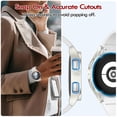 thumbnail image 6 of IC ICLOVER For Samsung Galaxy Watch 7 40mm Bumper Case Matte Built in Screen Protector Clear Hard Protective Cover, Shock Adsorption Drop Protection Full Cover Starlight, 6 of 8