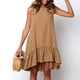 thumbnail image 1 of Sonducket Vestido de mujer sin mangas chaleco de punto con volantes cuello cuello vestido suelto Vestidos Caqui S Sonducket AP002086-01, 1 of 6