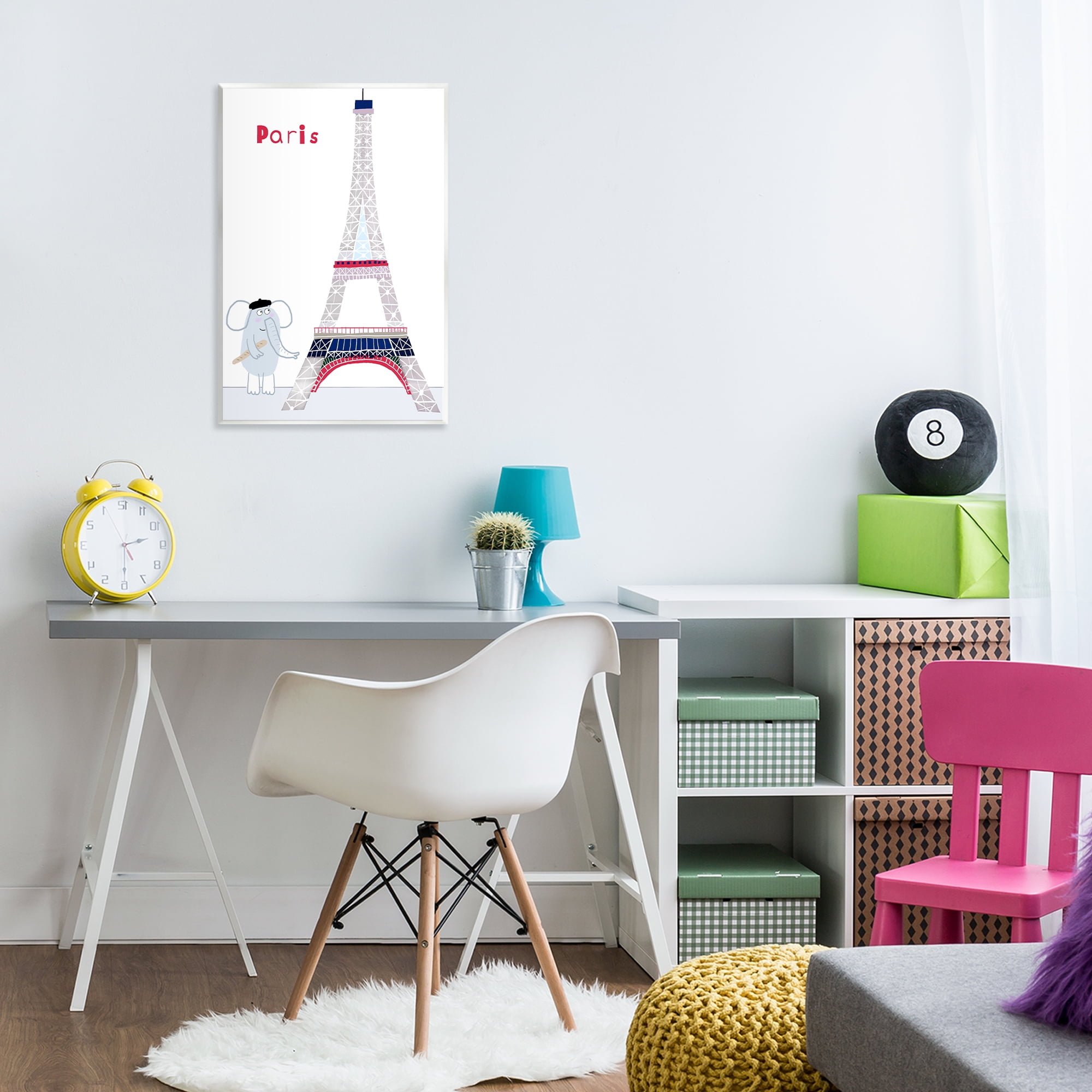 Elephant & Eiffel Tower Wall Plaque Art, design by Carla Daly