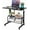Black, variant on Adjustable Height Mobile Computer Desk for Small Space Rolling Writing with Wheels Corner Home Office Study Portable Desks Standing Desk Rolling Desk Mobile Laptop Table Size 31.5X15.7 Inch Brownish