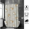 thumbnail image 4 of Coolnut Shower Curtain Set with Hooks Shiba Inu Dog Triangle Polyester Waterproof Bath Curtain for Bathroom Bathtubs Decor 60 x 72 Inches, 4 of 6