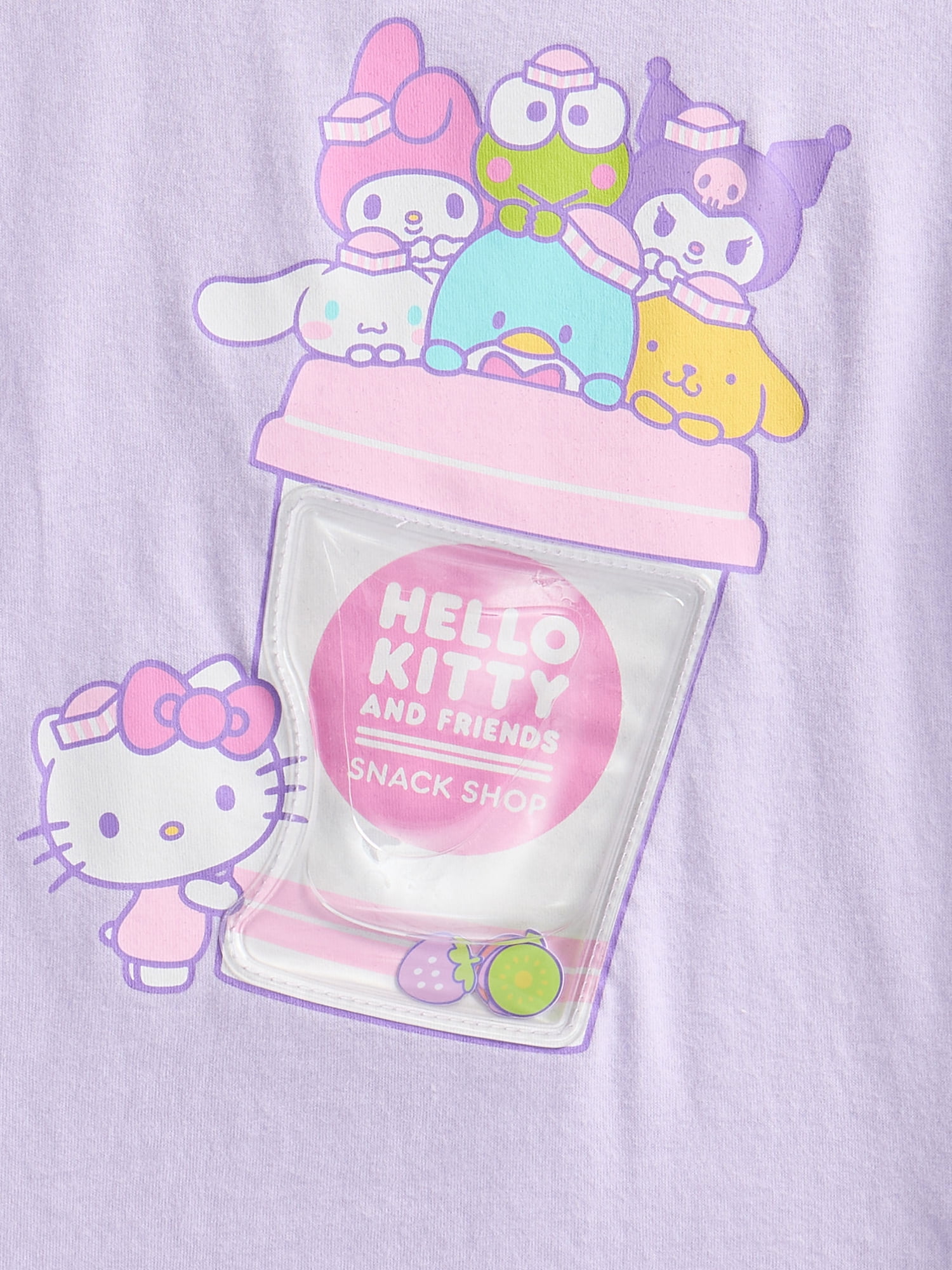 Hello Kitty and Friends Toddler Girls Ruffle Graphic Tee with Short Sleeves, Sizes 12M-5T